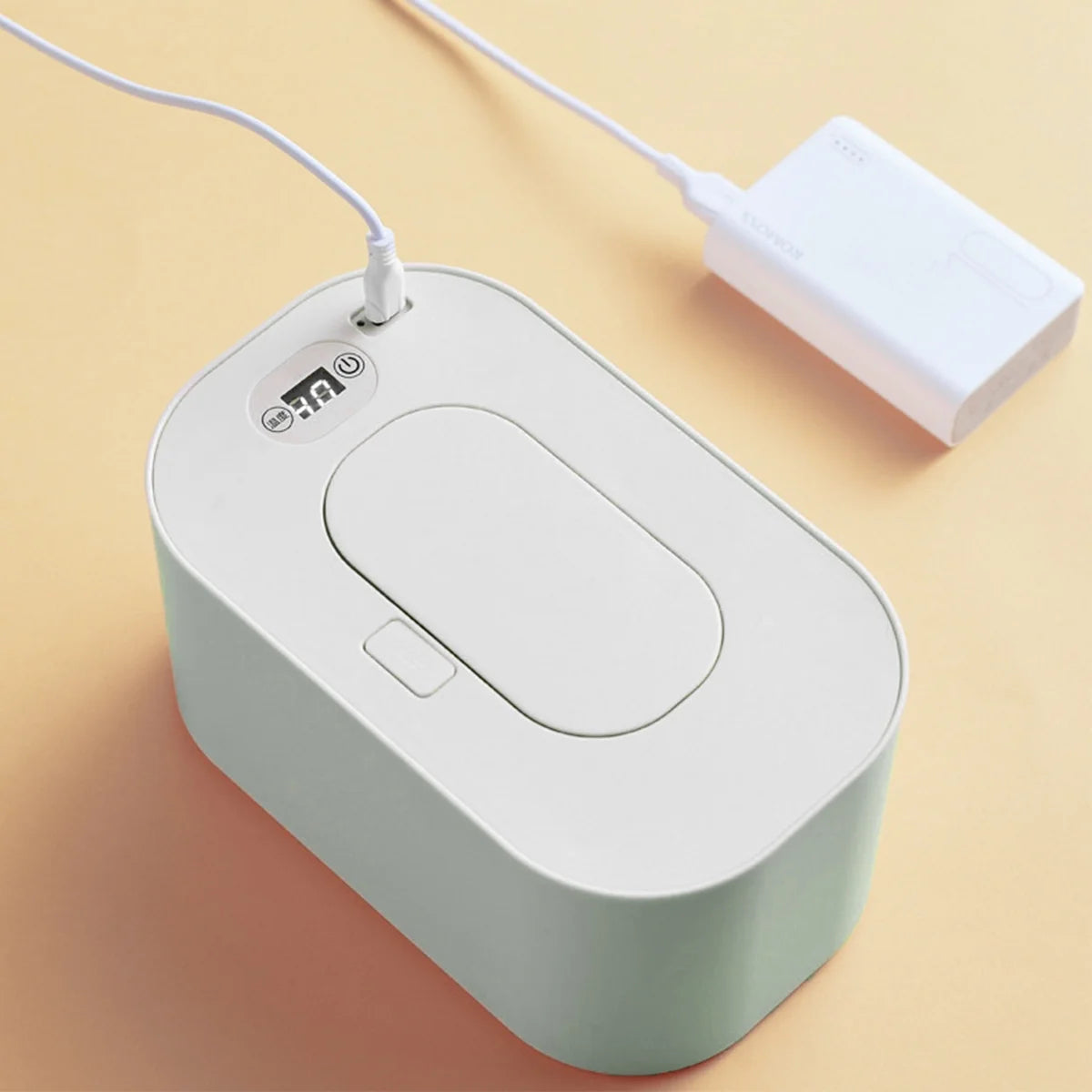 Baby Wipe Warmer Baby Wipe Heater Large Capacity Smart Wet Wipes Warmer,Adjustable Temperature,White