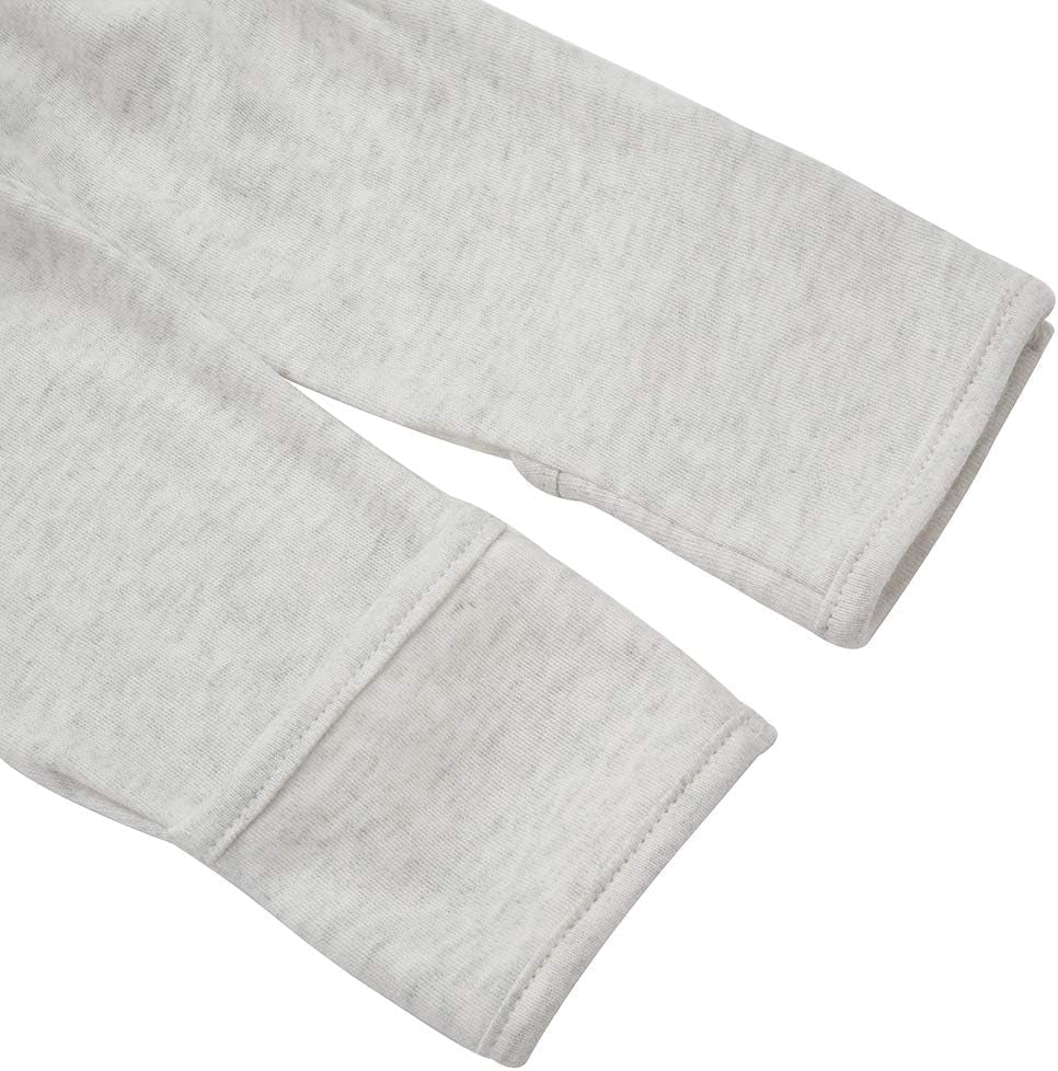 Baby Footie Pajama with Mitten Cuffs, Double Zipper Infant Cotton Clothes Sleeper Pjs, Footed Sleep Play