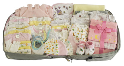 Unisex Baby Layette Gift Sets, Yellow, 62-Piece