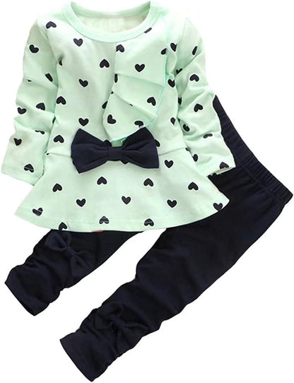 Baby Girl Clothes Infant Outfits Set 2 Pieces with Long Sleeved Tops + Pants