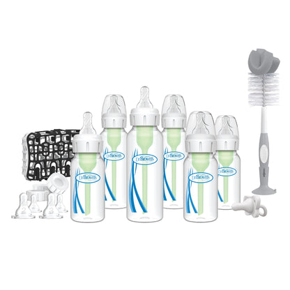 Natural Flow Anti-Colic Options+ Deluxe Bottle Essentials Gift Set, BPA Free, 0M+