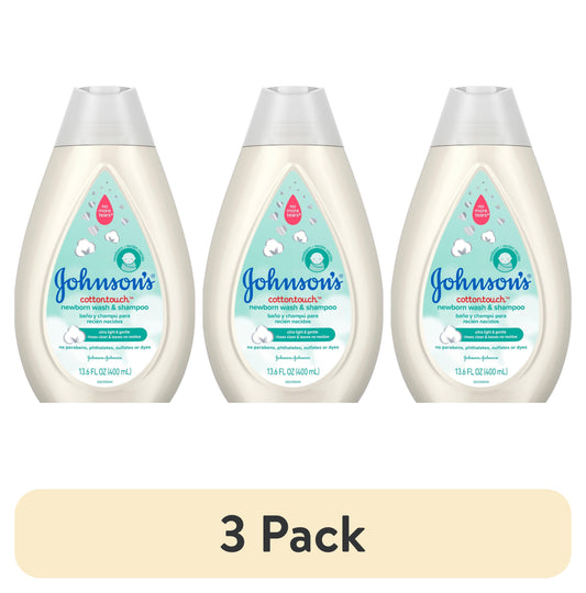 (3 Pack)  Cottontouch for Newborn Baby and Toddler Bath Shampoo and Body Wash, 13.6 Oz