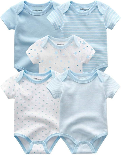 Unisex Newborn Baby Short-Sleeve Bodysuit Baby Layette Essentials Giftset Clothing Set