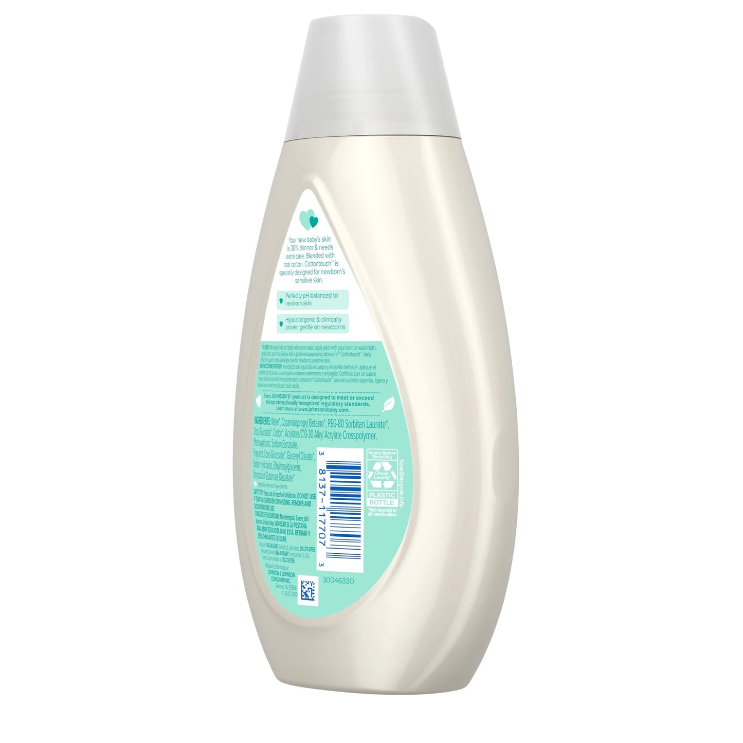 (3 Pack)  Cottontouch for Newborn Baby and Toddler Bath Shampoo and Body Wash, 13.6 Oz