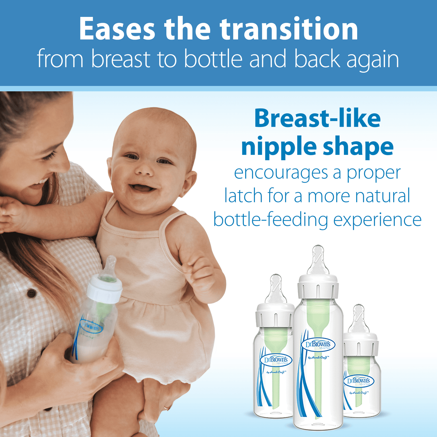 Natural Flow Preemie Flow, Narrow Baby Bottle Nipple, Slowest Flow, 0M+, 100% Silicone, 6 Pack