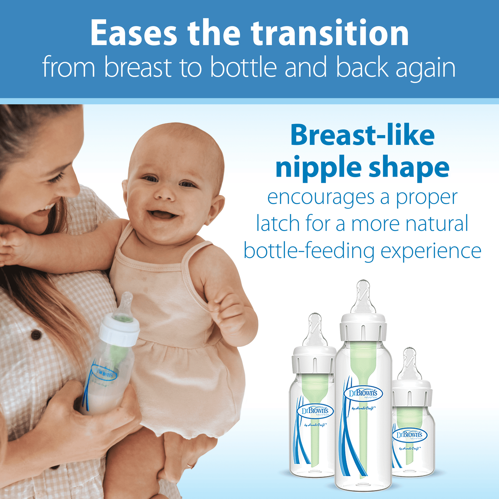 Natural Flow Preemie Flow, Narrow Baby Bottle Nipple, Slowest Flow, 0M+, 100% Silicone, 6 Pack