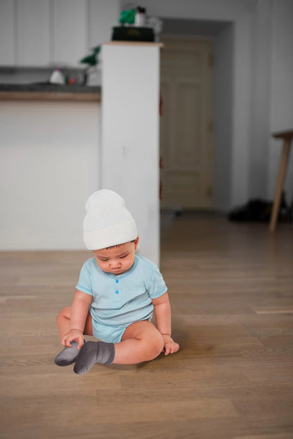 Unisex Non Slip Low-Cut Grip Socks for Infants and Toddlers (9 Pack)