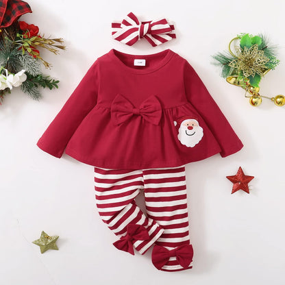 Baby Girl Clothes Infant Toddler Girl Clothes Fall Winter Outfits Long Sleeve Ruffle Tops Girls Pants Sets 3-24M
