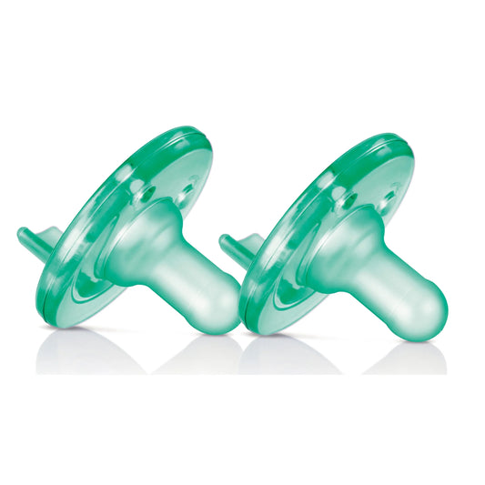 Soothie Pacifier, 0-3 Months, Green, 2 Pack, SCF190/01
